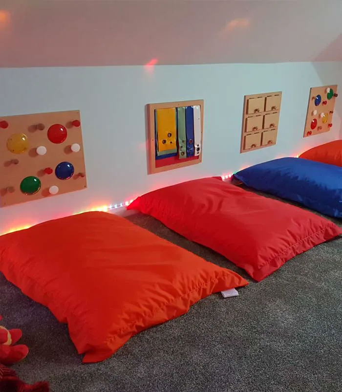 Soft sensory floor cushions
