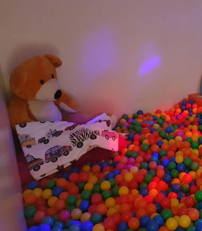 The ball pool in a sensory room